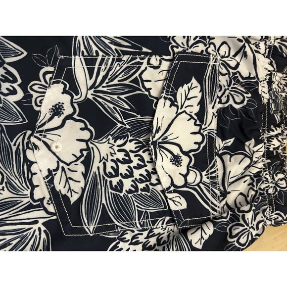 Swim Shorts 40-42 XL Resort Wear Hippie Beach Lounge Dad 90s Swim Trunks Blue - Picture 8 of 9